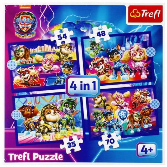 Puzzle 4w1 Bohaterowie na ratunek Psi Patrol