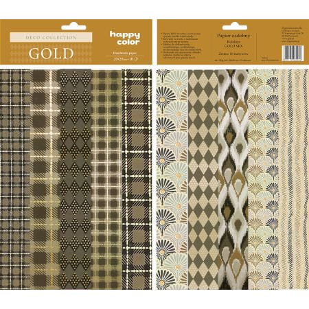 PAPIER Kreatywny GOLD 10 KARTEK 20X29