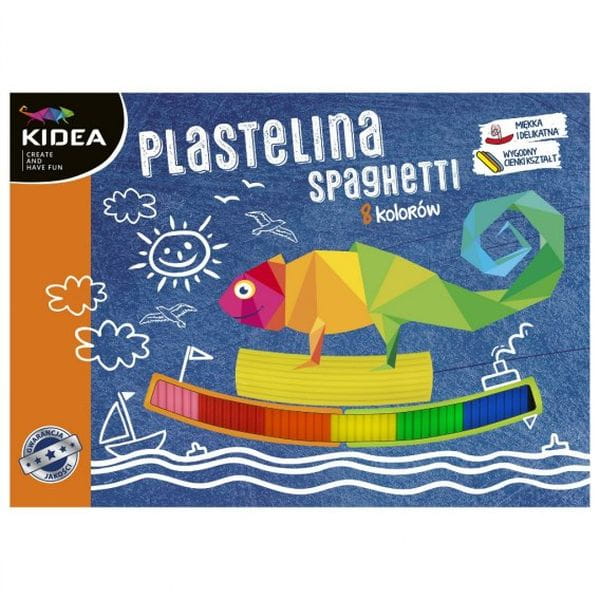 PLASTELINA SPAGHETTI 8 kolorów KIDEA