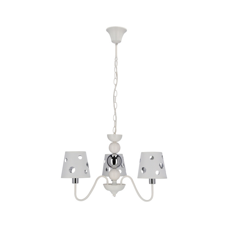 Żyrandol biały lampa wisząca 3xE14 Batley Ledea