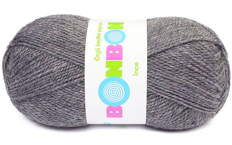 włóczka Bonbon Ince 100gr kol. 98242/ ciemny popielaty