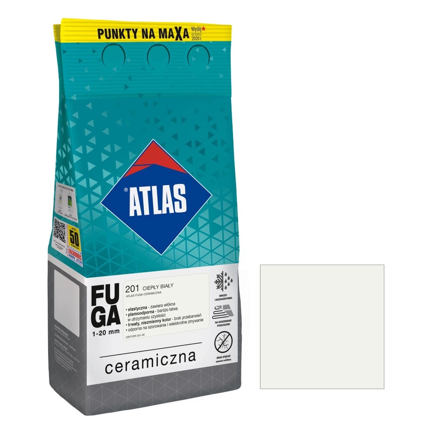 Atlas Fuga ceramiczna 201 ciepły biały 5 kg
