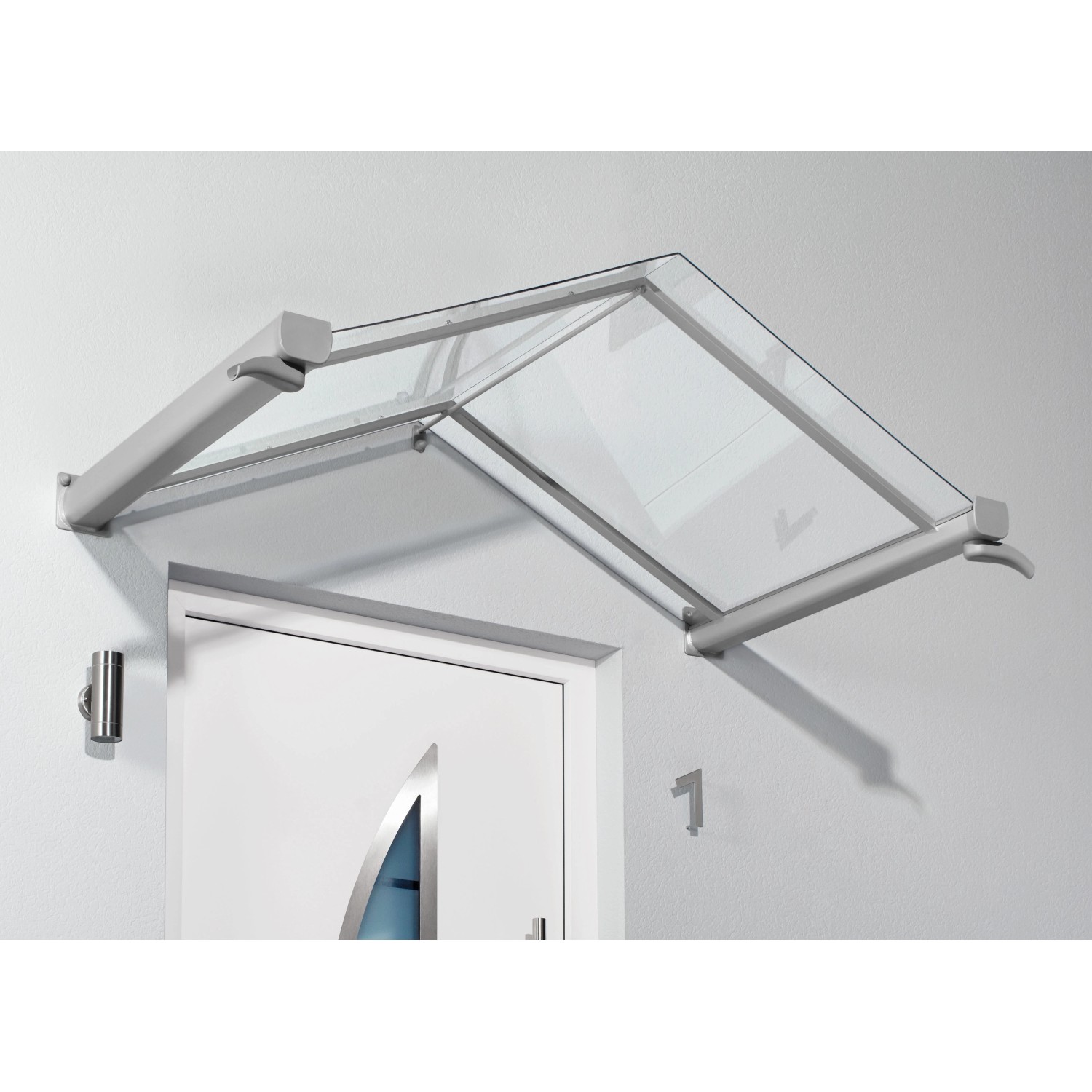 Gutta Zadaszenie Trójkąt efekt stali PC lity 4 mm 160x90x40 cm