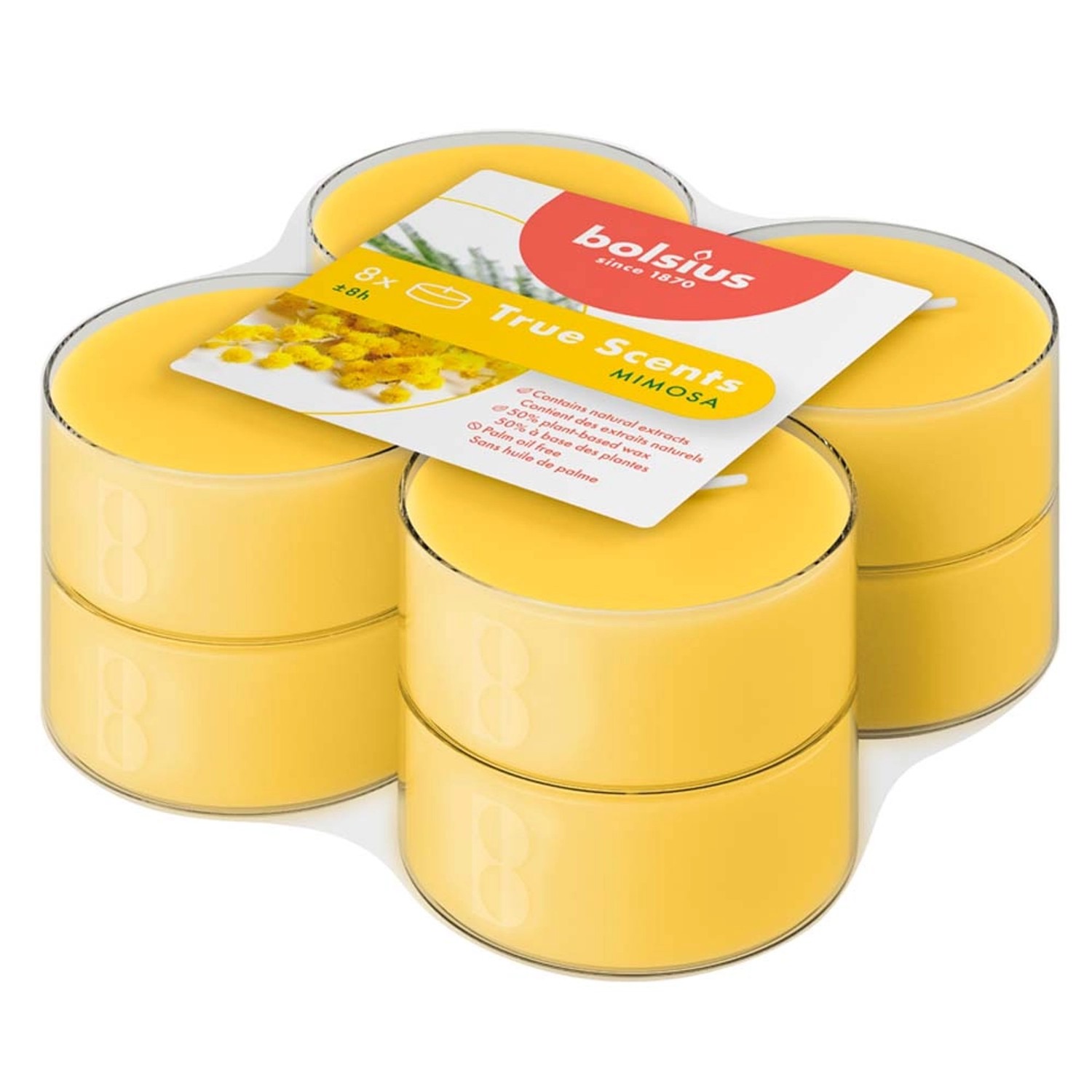 Świeca Maxi light True Scents Mimoza 8 h - 8 szt.