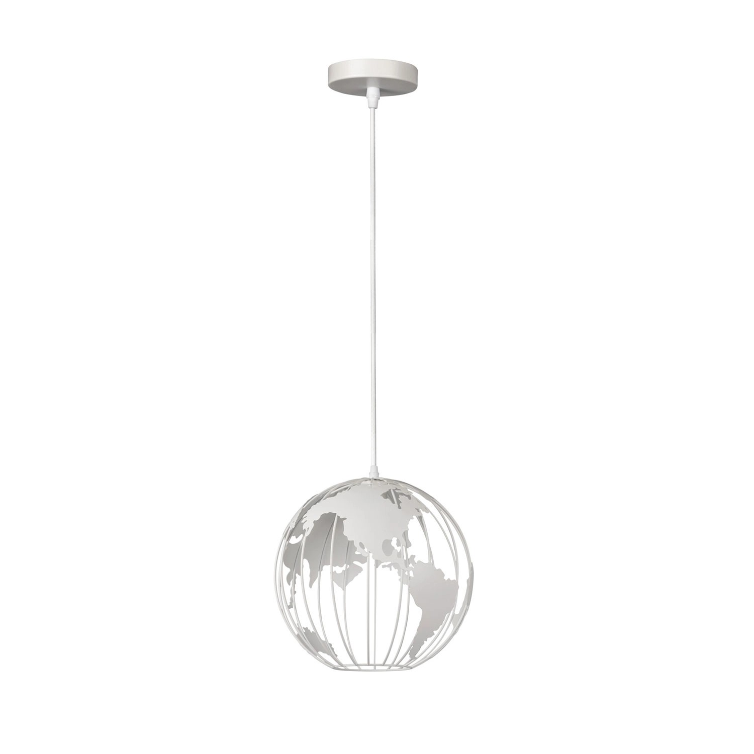 KingBerry Lampa wisząca Ruse 1x max. 10W LED E27 biała