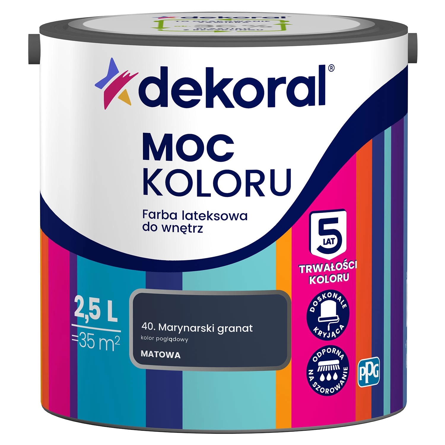 Farba Dekoral Moc Koloru marynarski granat 2,5 l