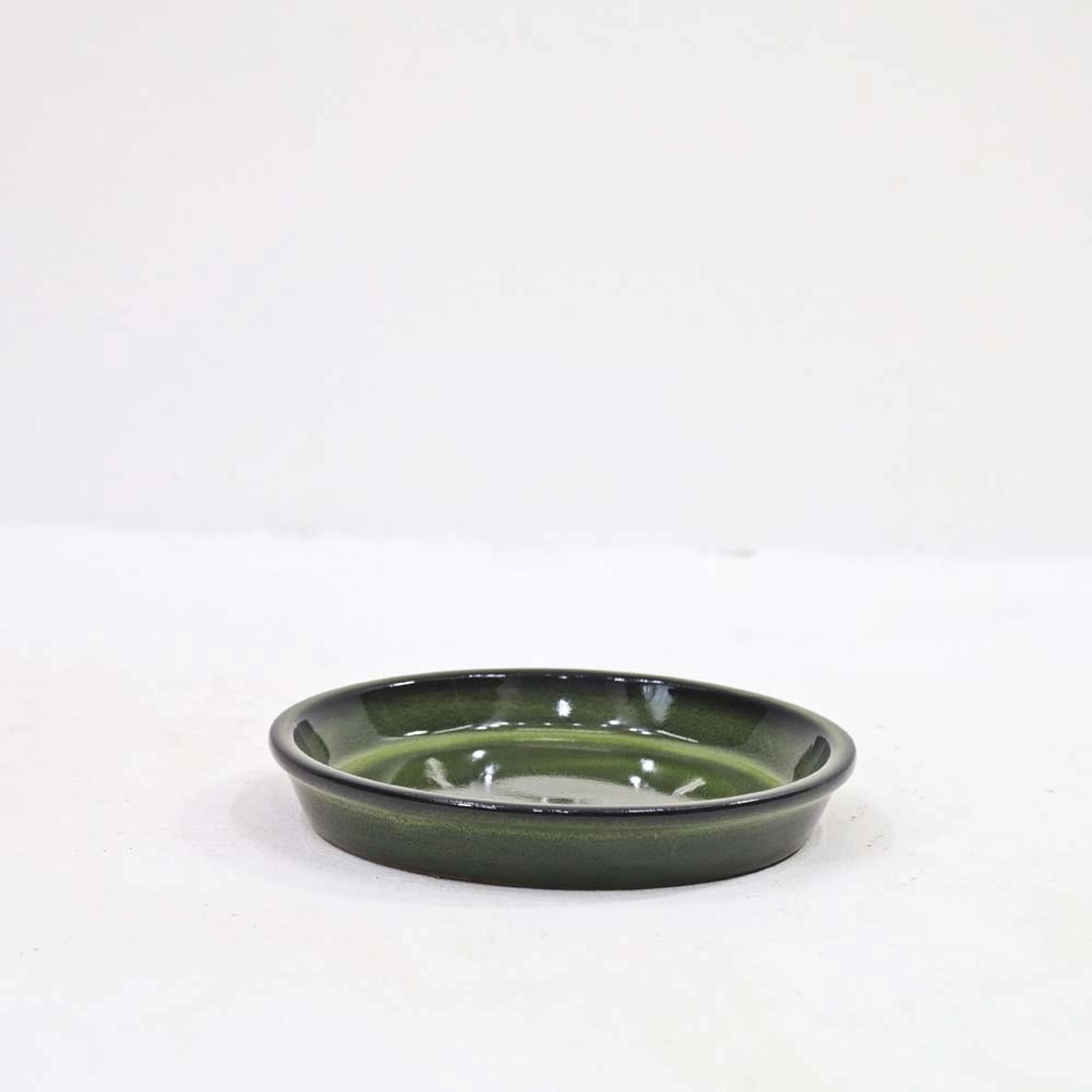 Podstawka ceramiczna szkliwiona zieleń - 32 cm