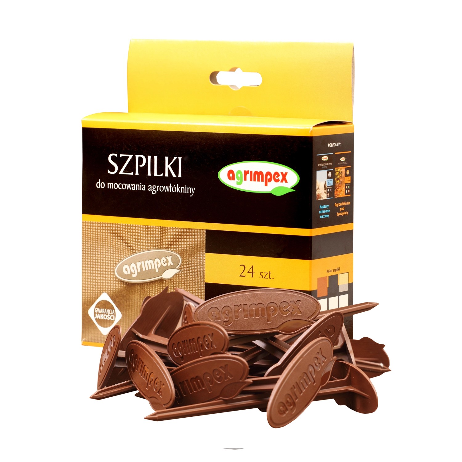 Szpilki do mocowania agrowłókniny o długości 117 mm 24 sztuki