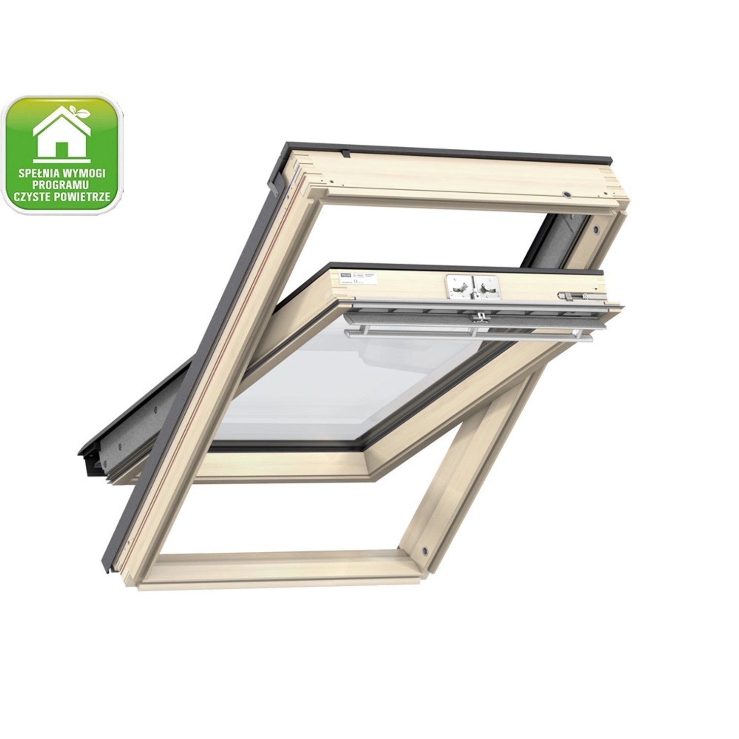 VELUX Okno 3-szybowe drewniane górne otw. 78x140 cm