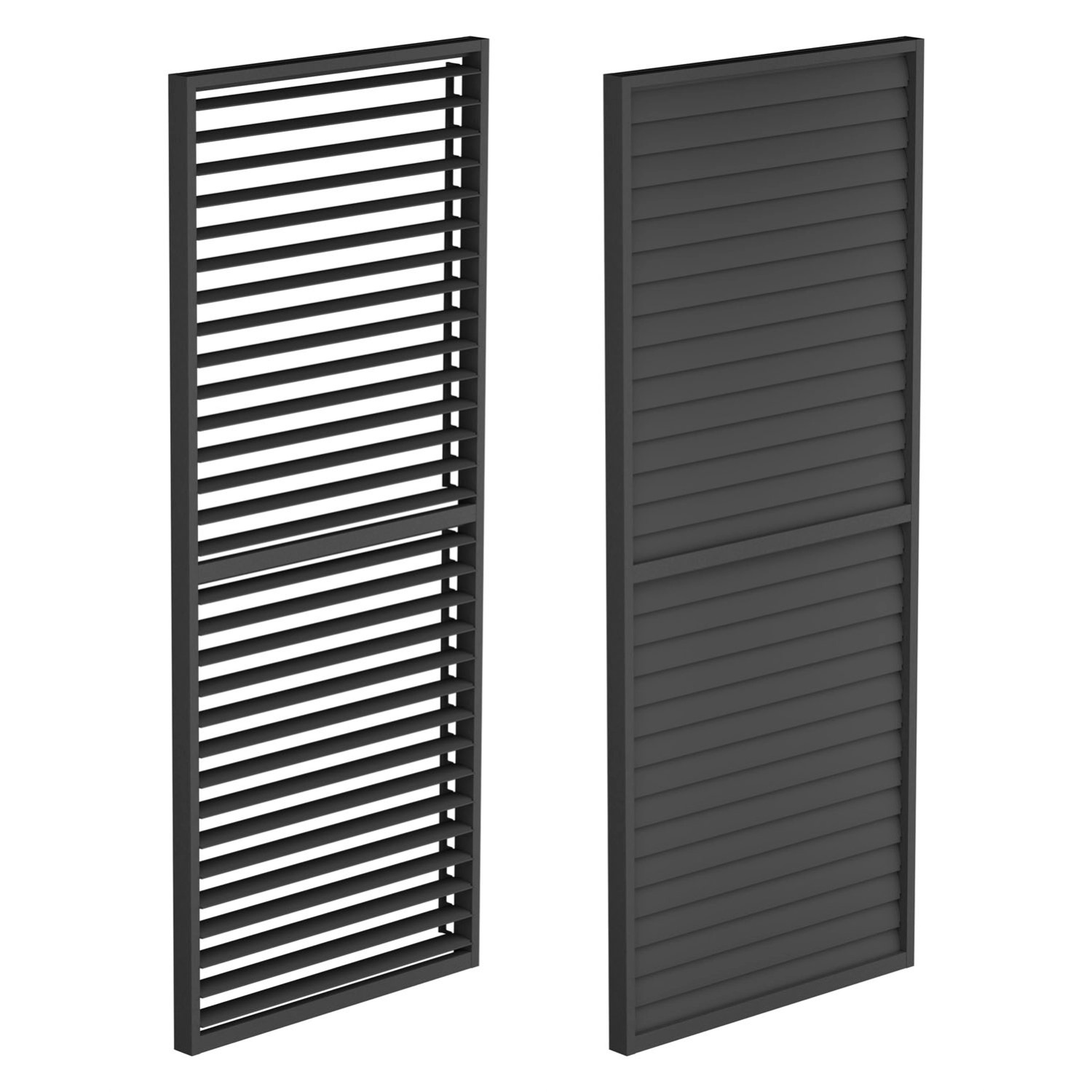Panel żaluzjowy LUXE antracyt - 1,23 x 2,38 m