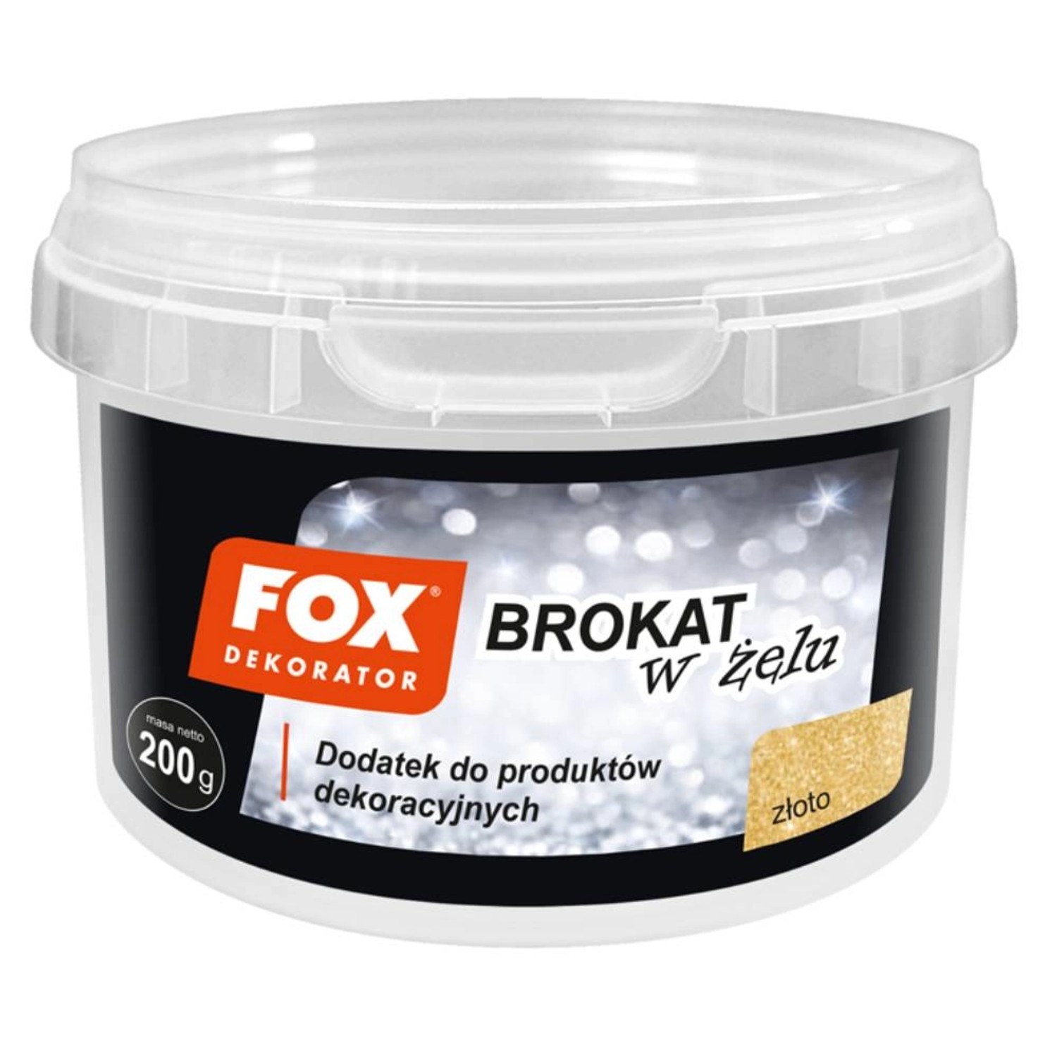 Fox Brokat w żelu złoty 200g