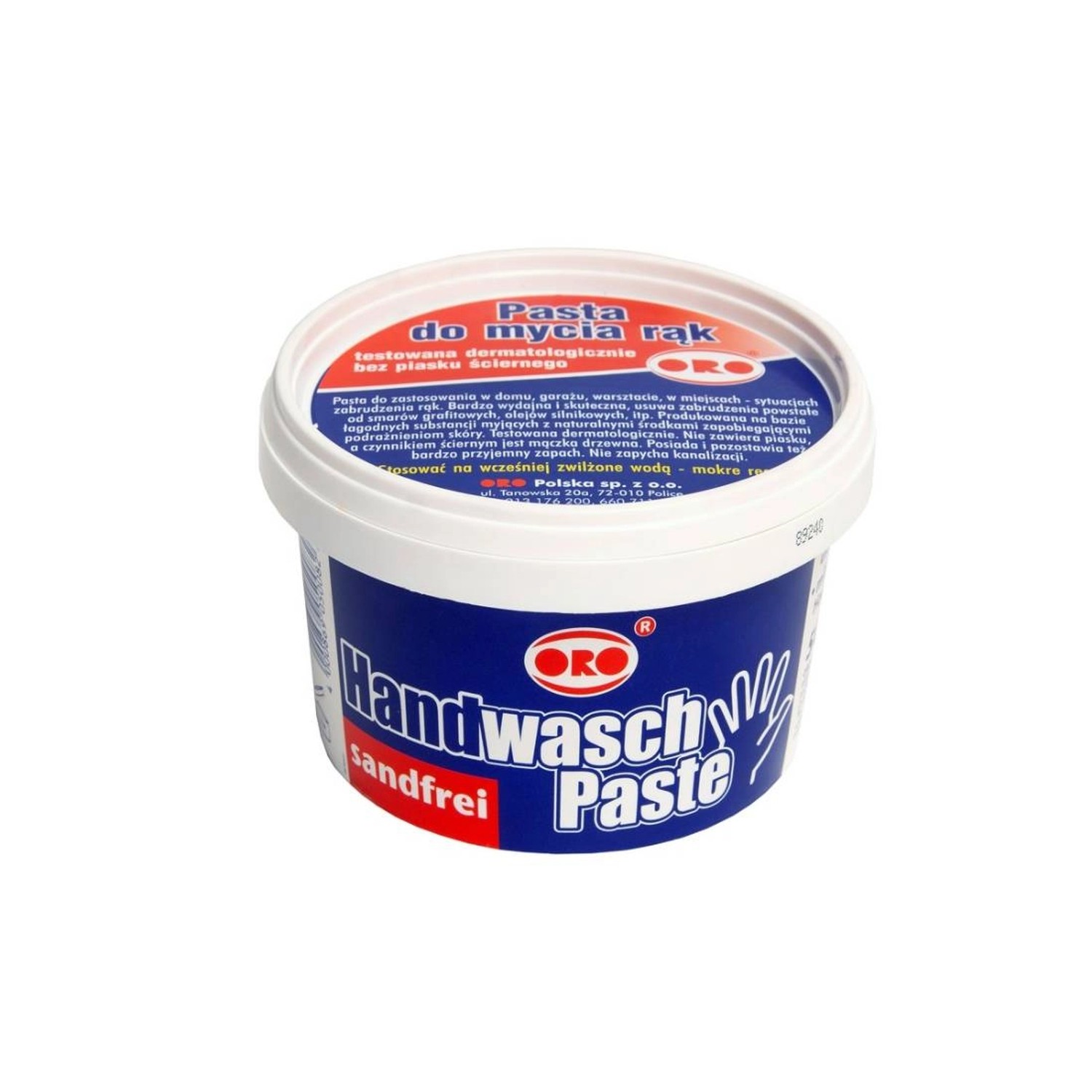 ORO Pasta do mycia rąk bez piasku 500 ml