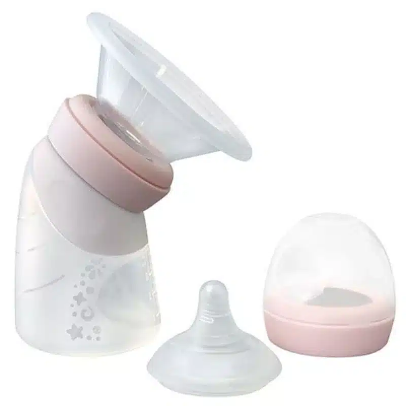 Antykolkowa butelka silikonowa & Laktator 2in1 120 ml Pink BBTB