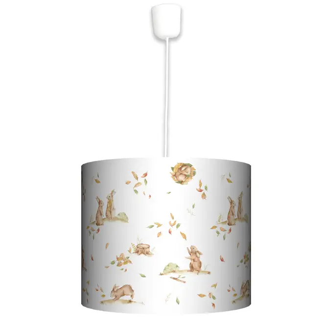 Lampa wisząca Zajączki na bieli - rozmiar do wyboru FL - mała