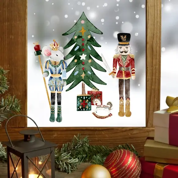 Naklejki na szybę Nutcracker 40x40 cm WYPRZEDAŻ