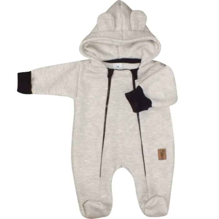 KAZUM KOMBINEZON Z OCIEPLANEJ DRESÓWKI SILVER GRAY ZZ - 68
