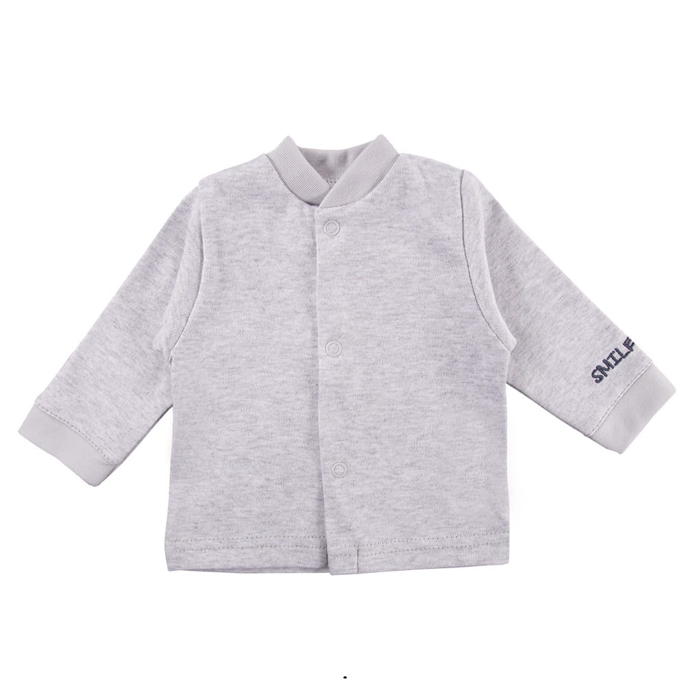 Kaftan niemowlęcy szary z zebrą EV