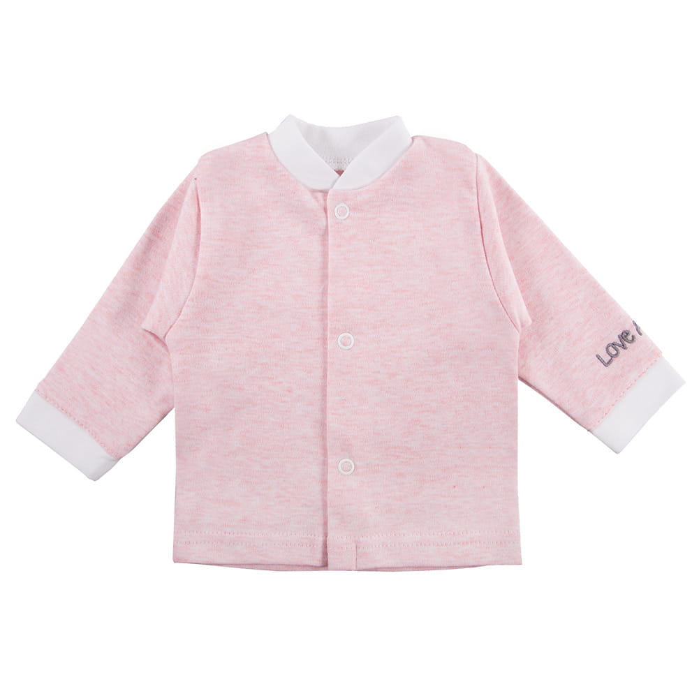 Kaftan niemowlęcy różowy z alpaką EV