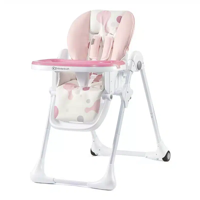 Krzesełko do karmienia Kinderkraft YUMMY pink BB