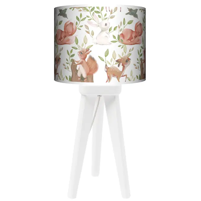 Lampa Trójnóg mała Forest Story na bieli kolor podstawy do wyboru FL - czarny