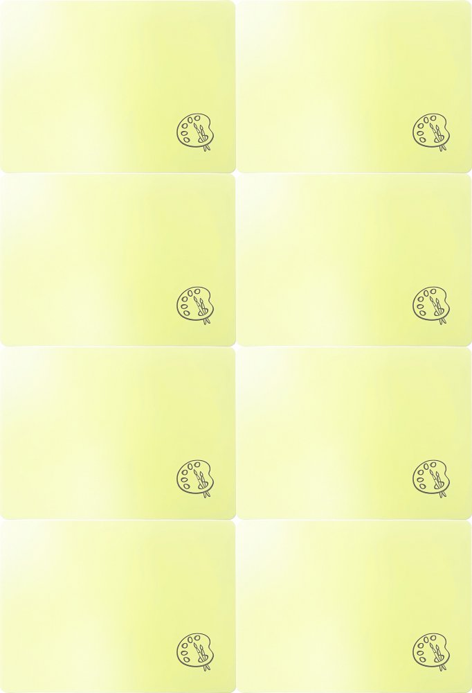 8x Podkładka do prac plastycznych Biurfol, A4, 280x380mm, pastelowy żółty