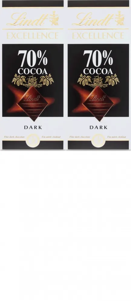 2x Czekolada gorzka Lindt Excellence, 70% cocoa, 100g