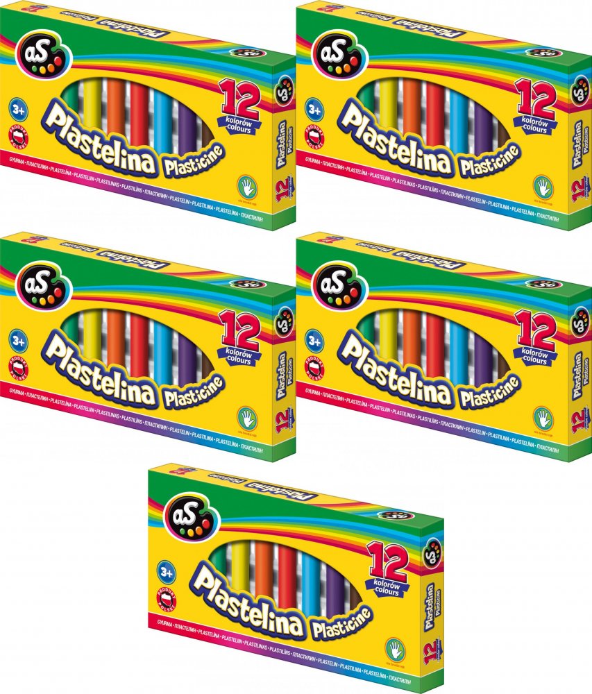 5x Plastelina Astra AS, 12 kolorów