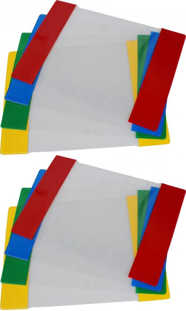 2x Okładka na zeszyt Biurfol Standard, A5, 303x212mm, 10 sztuk, mix kolorów