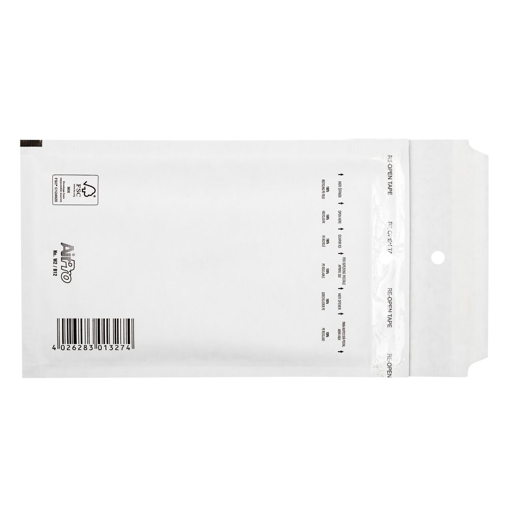 Koperta bąbelkowa Bong AirPro, B12, 140x225mm, 10 sztuk, biały