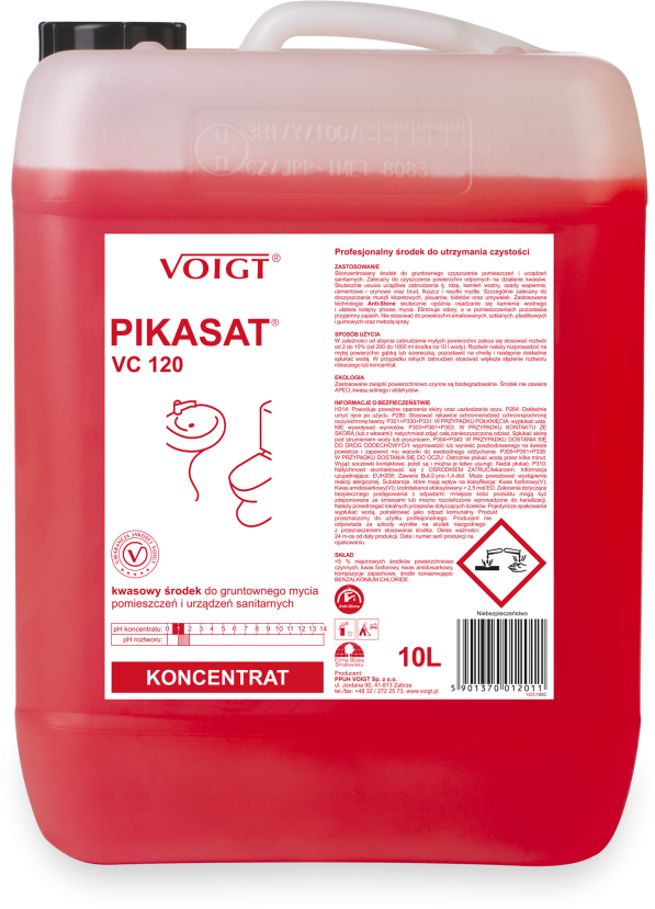 Środek do gruntownego czyszczenia sanitariatów Voigt, Pikasat C-169, 10l