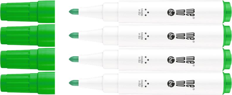 4x Marker suchościeralny/do flipchartów MemoBe MM350, okrągła, 1-3mm, zielony