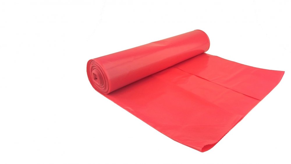 Worki na śmieci Folipak, na odpady medyczne, 60l, 20 sztuk, czerwony