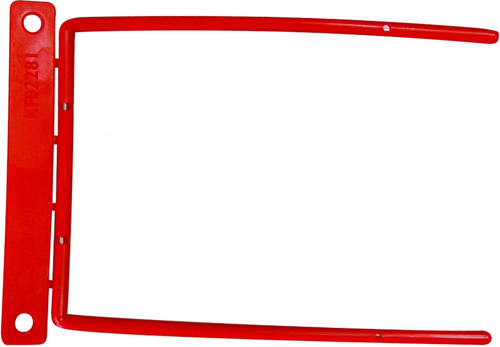 Klips archiwizacyjny Q-Connect D-Clip, 100mm, 1 sztuka, czerwony
