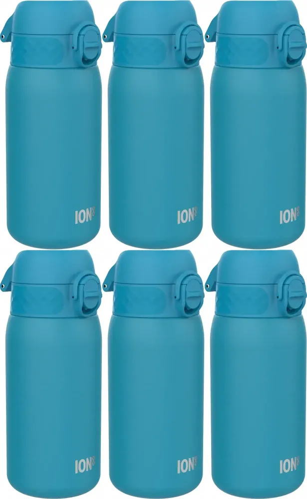 6x Bidon ION8 Blue, stal nierdzewna, 400ml, niebieski
