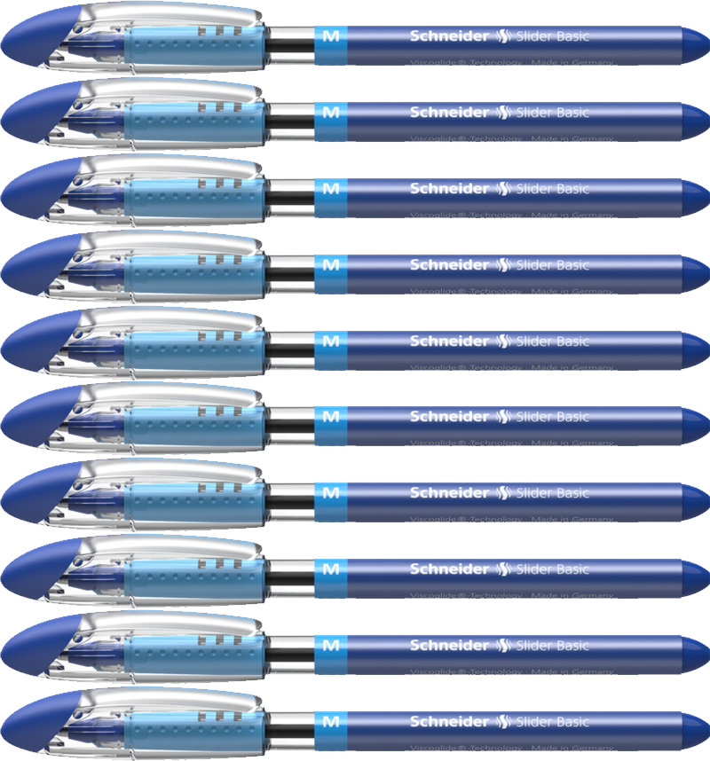 10 x Długopis Schneider, Slider Basic, M niebieski