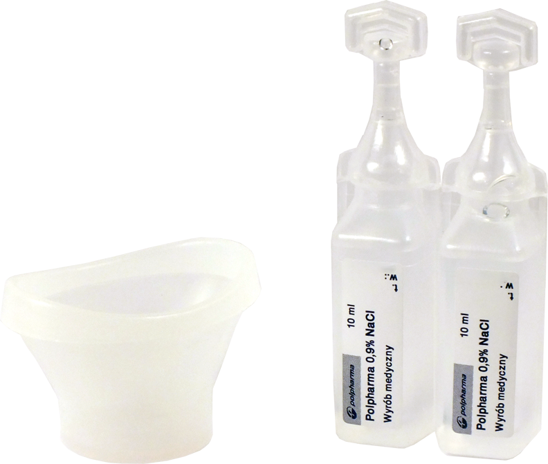 Zestaw do płukania oka Stanmark, 2x10ml + kieliszek