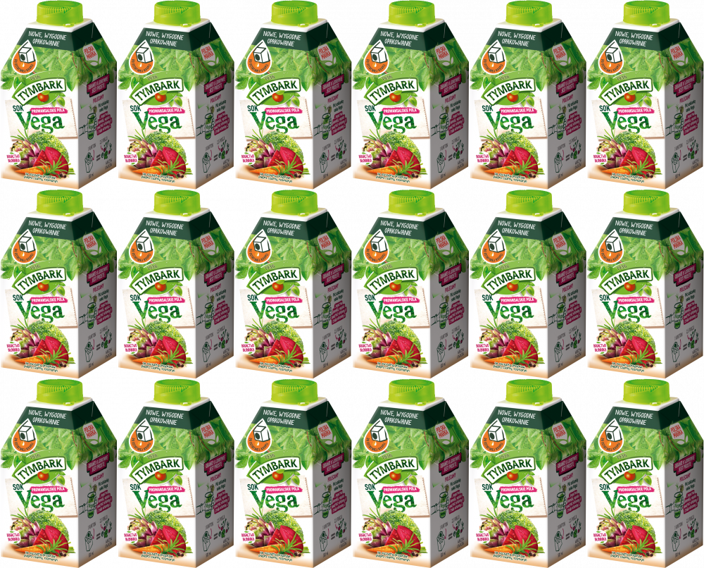 18x Sok warzywno-owocowy Tymbark Vega, Prowansalskie Pola, karton, 0.5l