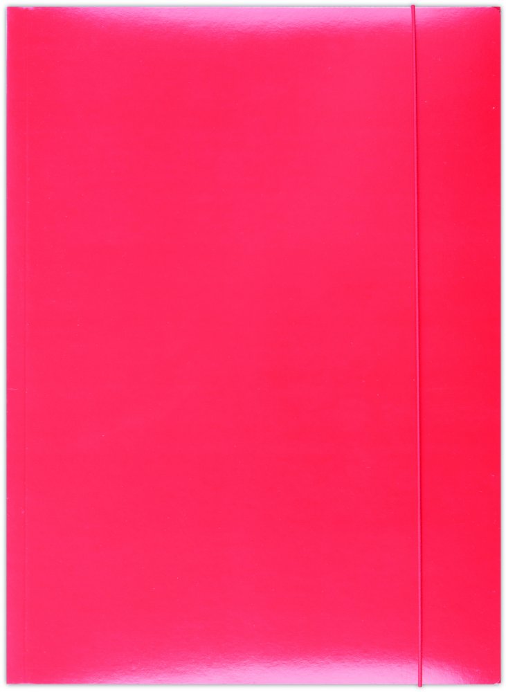 Teczka kartonowa z gumką lakierowana Office Products, A4, 300g/m2, czerwony