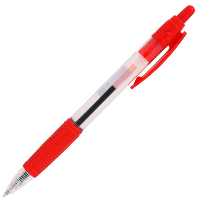 Długopis automatyczny MemoBe Base, 0.7mm, czerwony