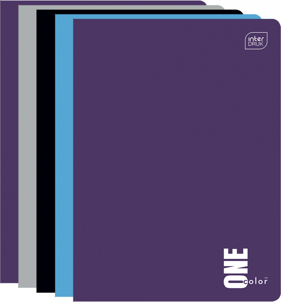 5x Zeszyt w kratkę Interdruk UV One Color, A5, 32 kartki, mix kolorów
