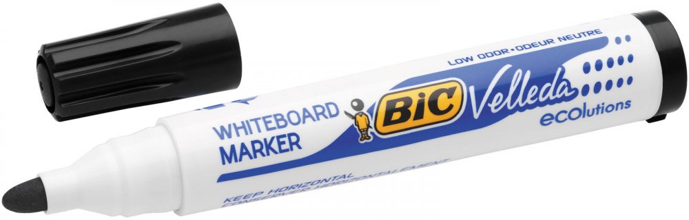 Marker suchościeralny Bic Velleda ECOlutions, okrągła, 4.95mm, czarny