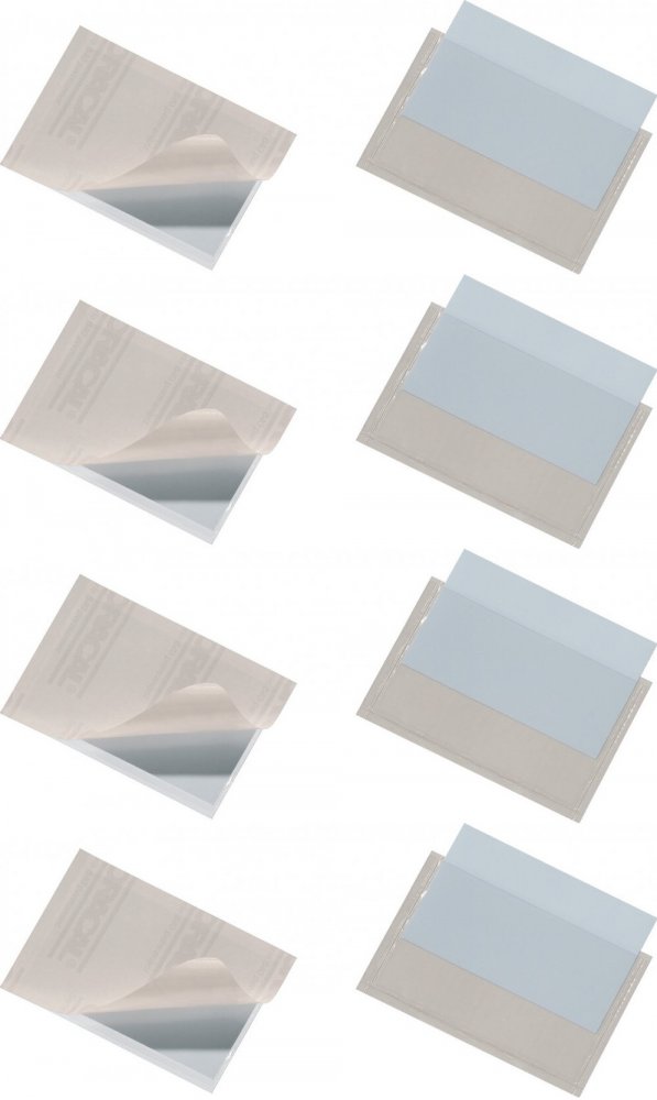 4x Kieszeń samoprzylepna Durable Pocketfix, 90x57mm, otwarcie u góry, 10 sztuk, transparentny