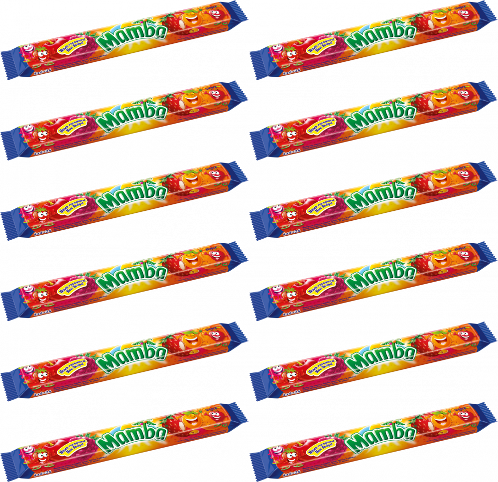 12x Guma rozpuszczalna Storck Mamba, owocowy, 106g (4x26.5g)