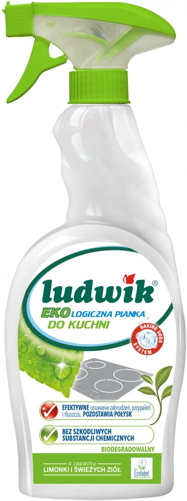 Pianka do czyszczenia kuchni Ludwik Ekologiczny, limonka i zioła, 750ml