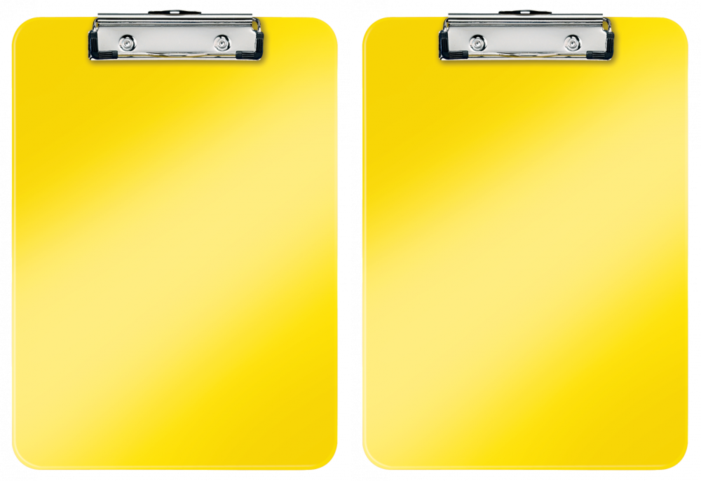 2x Clipboard Leitz Wow, A4, żółty
