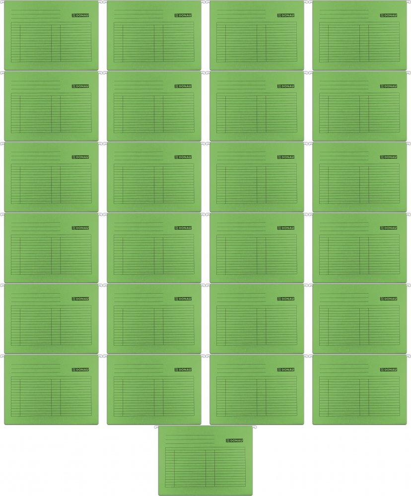 25x Teczka zawieszkowa Donau, A4, 230g/m2 zielona
