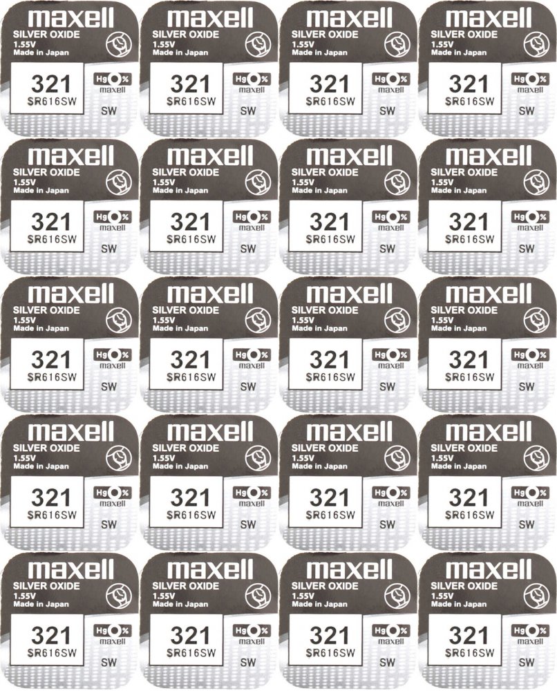 20x Bateria srebrowa Maxell 321/SR616SW, 1 sztuka