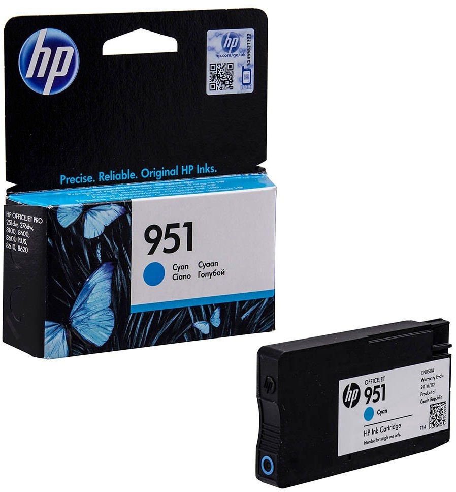 Tusz HP 951 (CN050AE), 700 stron, cyan (błękitny)