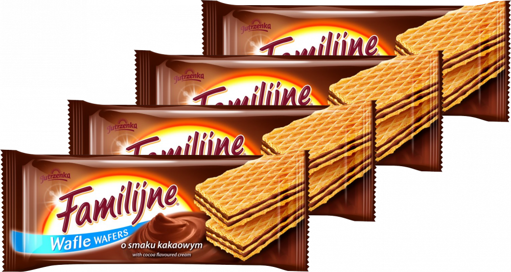 4x Wafle Familijne, kakaowy, 180g