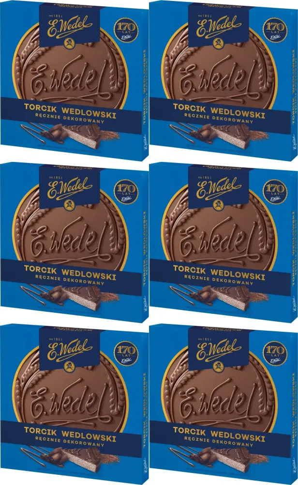 6x Torcik wedlowski, arachidowy w czekoladzie deserowej, 250g